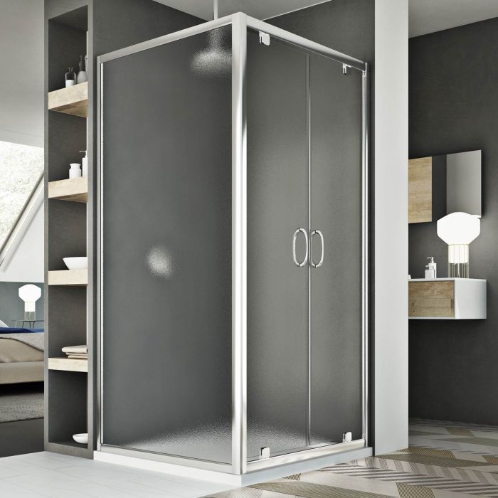 Shower enclosure 700x1200 MM OP. 1200 MM H1850 Stippled mod. Sintesi Duo 2 Doors main product photo