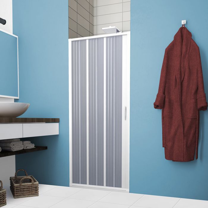 Shower door in PVC mod. Aura with side opening main product photo