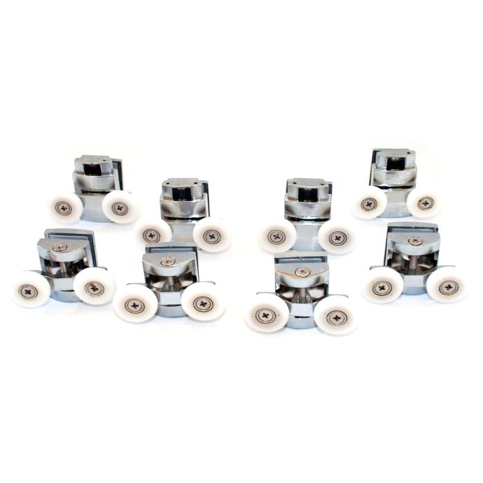 Set of 8 replacement Arkansas shower door runner twin wheels main product photo