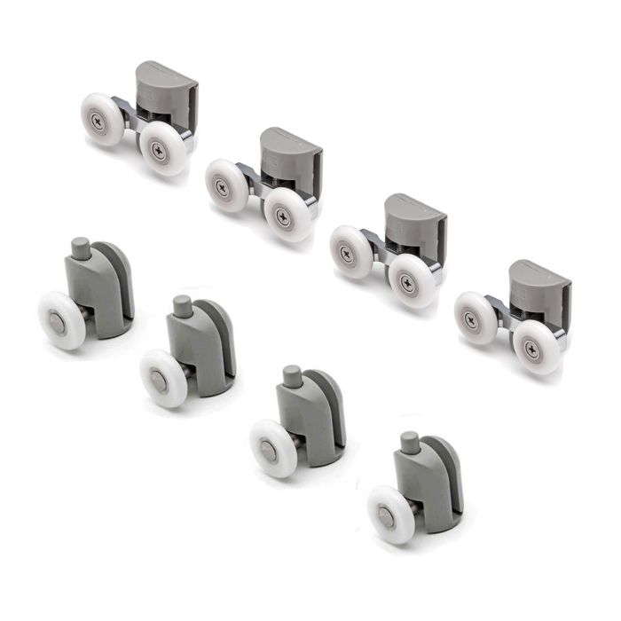 Set 8 replacement Mix 1 shower door runner single/twin wheels main product photo