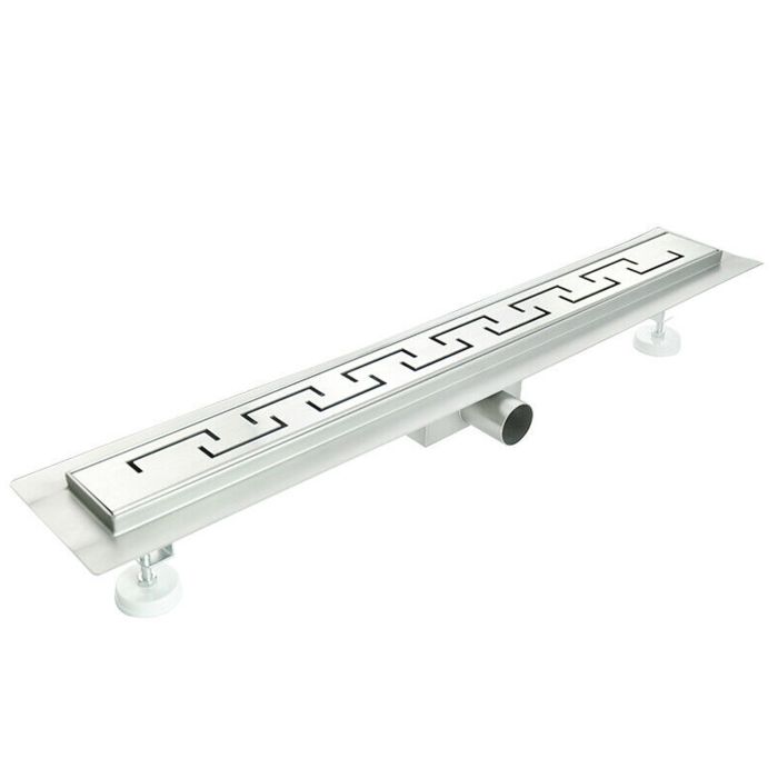 Canalina di scarico doccia in acciaio inox con griglia sagomata mod. Doric main product photo