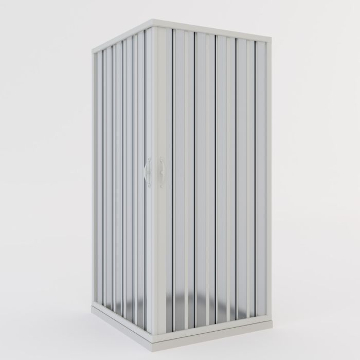 Pvc folding shower enclosure h 1850 mod. Aster with Corner opening main product photo