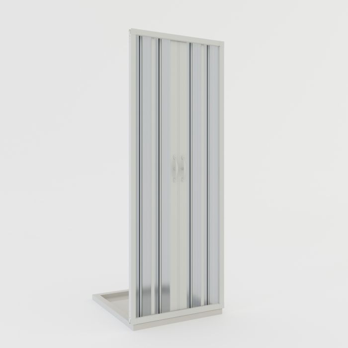 Pvc folding shower door h 1850 mod. Giglio with Central opening main product photo
