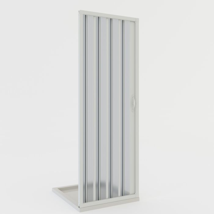 Pvc folding shower door h 1850 mod. Giglio with Side opening main product photo