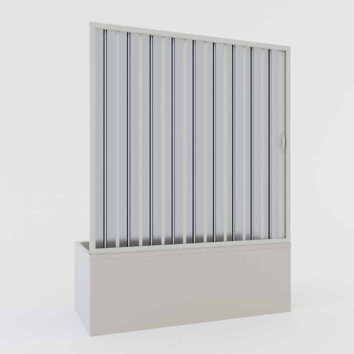 Pvc panel folding bath screen h 1500 mod. Ibisco with Side opening main product photo