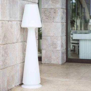 Chloe resin floor lamp without remote control white light H 165 cm