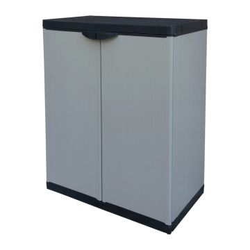 Low cupboard furniture outdoor indoor with one pvc shelf 68x39,5x85 cm