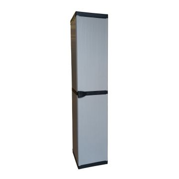 Waterproof pvc single door high cupboard with three shelves for outdoor indoor use