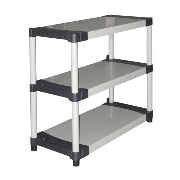 Modular resin shelf unit with three shelves 80 cm 80x40x85 cm