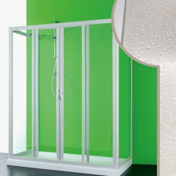 Acrylic 3-sided shower enclosure mod. Mercurio 2 with central opening