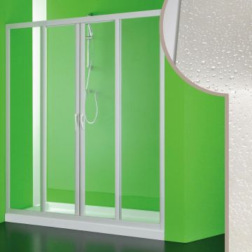 Acrylic shower door mod. Mercurio 2 with central opening