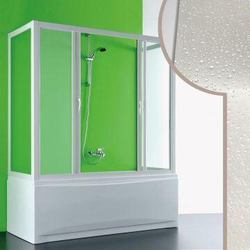 Acrylic 3-sided bath screen mod. Plutone 2 with central opening