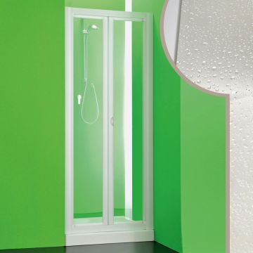 Acrylic shower door mod. Saturno with folding opening