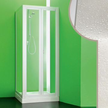 Acrylic shower enclosure mod. Saturno with folding opening