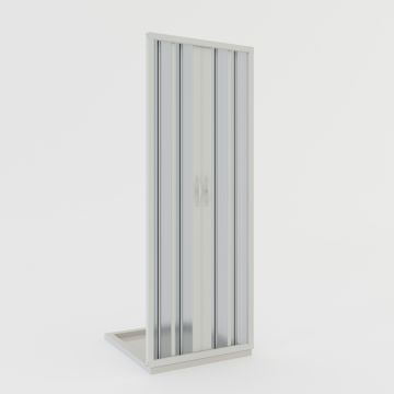 Pvc folding shower door h 1850 mod. Giglio with Central opening