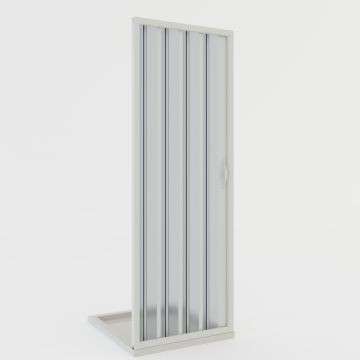 Pvc folding shower door h 1850 mod. Giglio with Side opening