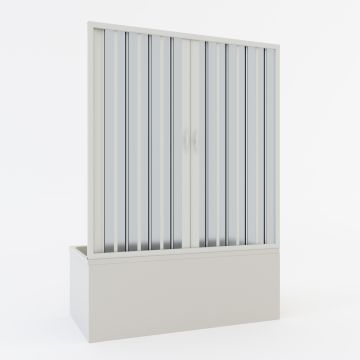 Pvc panel folding bath screen h 1500 mod. Ibisco with Central opening