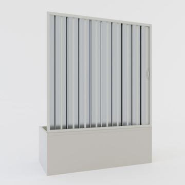 Pvc panel folding bath screen h 1500 mod. Ibisco with Side opening